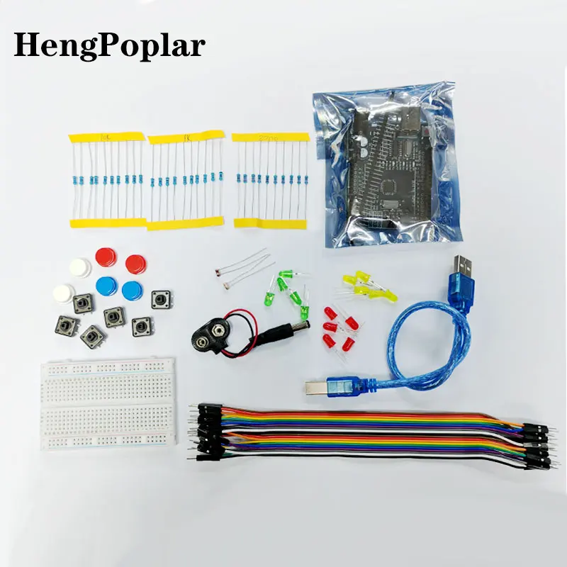 Starter Kit Per Uno R3 Mini Breadboard Led Jumper Wire Button Per Arduino Kit Fai Da Te School Education Lab