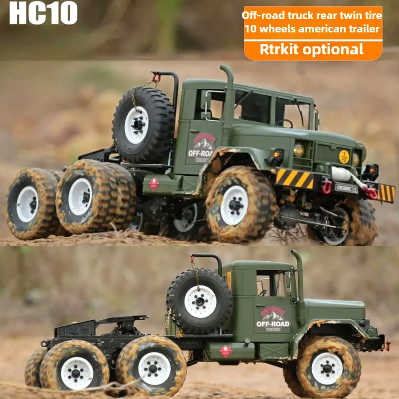 New Crossrc HC10 RC Remote Control Truck RTR 1/12 Rear Dual Tire 10 Wheel Dual Speed Electric Climbing Car Tractor Model Toy 1