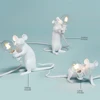Modern LED Table Lights Resin Animal Rat Cat Squirrel LED Night Lights Mouse Table Lamps Home Decor Desk Lamp Lighting Fixtures 6