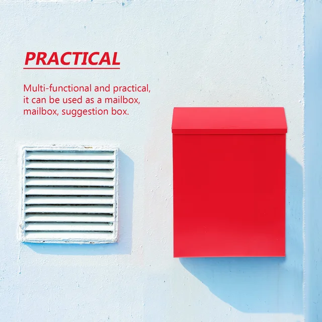Box Postafiók Fali Oszlop Csepp Tároló Levél Kulcs Vintage Mail Panasz Biztonságos, Függő Kültéri Postafiókok Otthon - Image 2