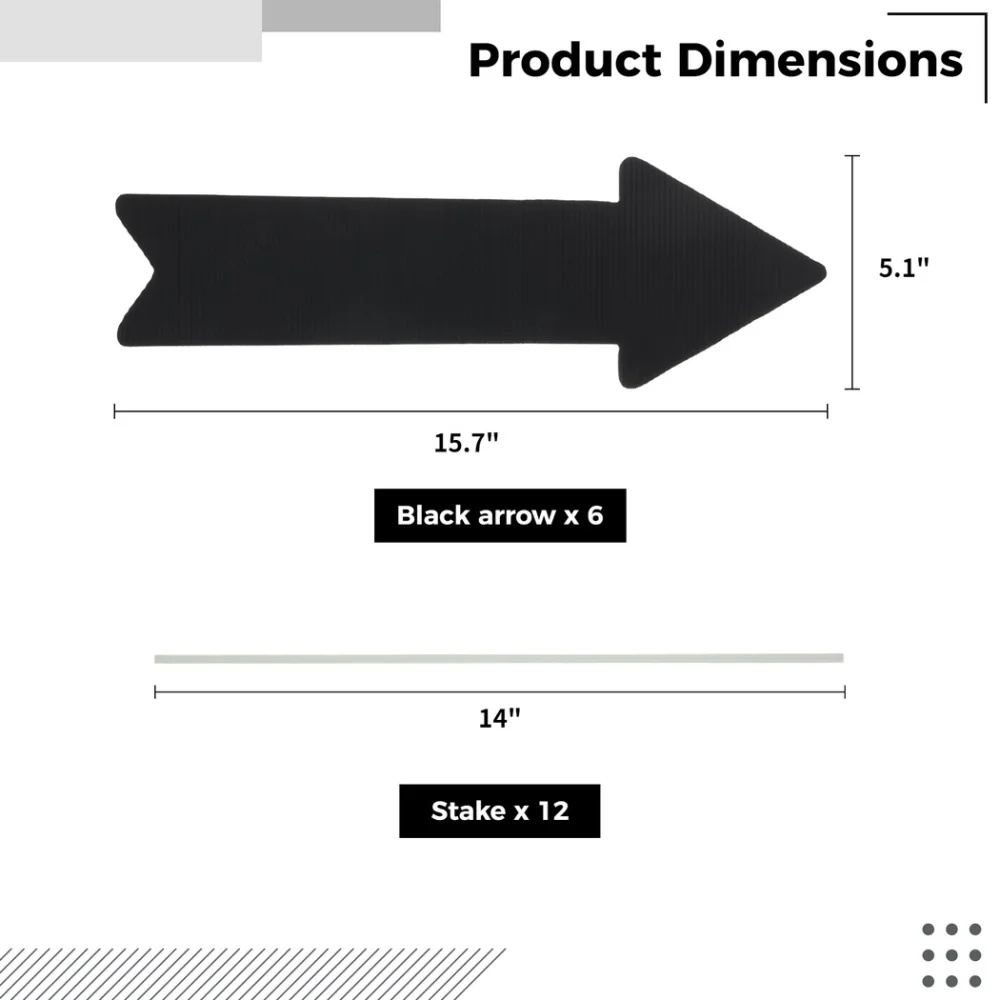 6 Packs Blank Arrow Signs With Stakes DoubleSided Chiefland Florida