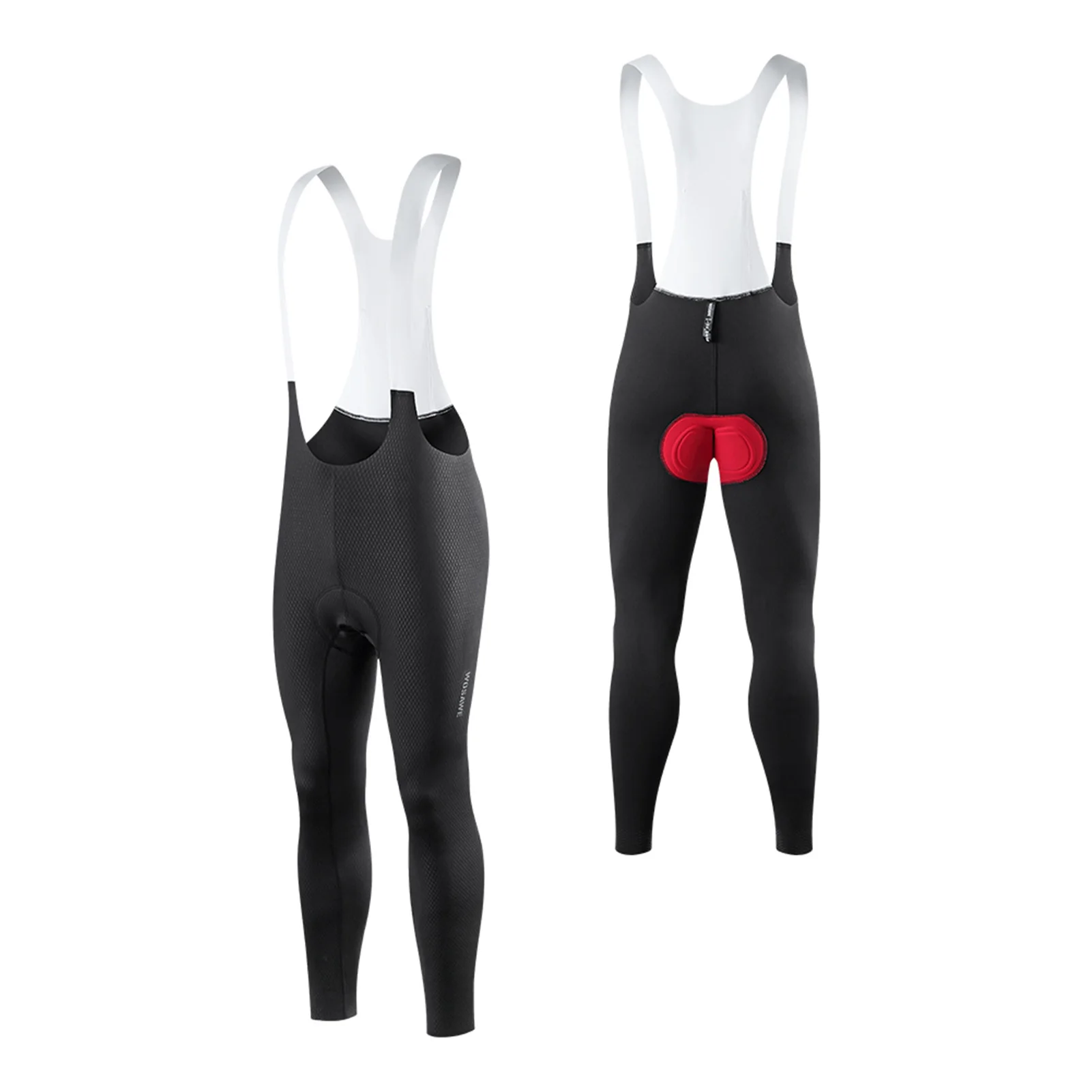Men's Cycling Bib Pants High-Density Padded Bike Long Legging with Back Pocket Riding Bib Tights for Road and Gravel Biking