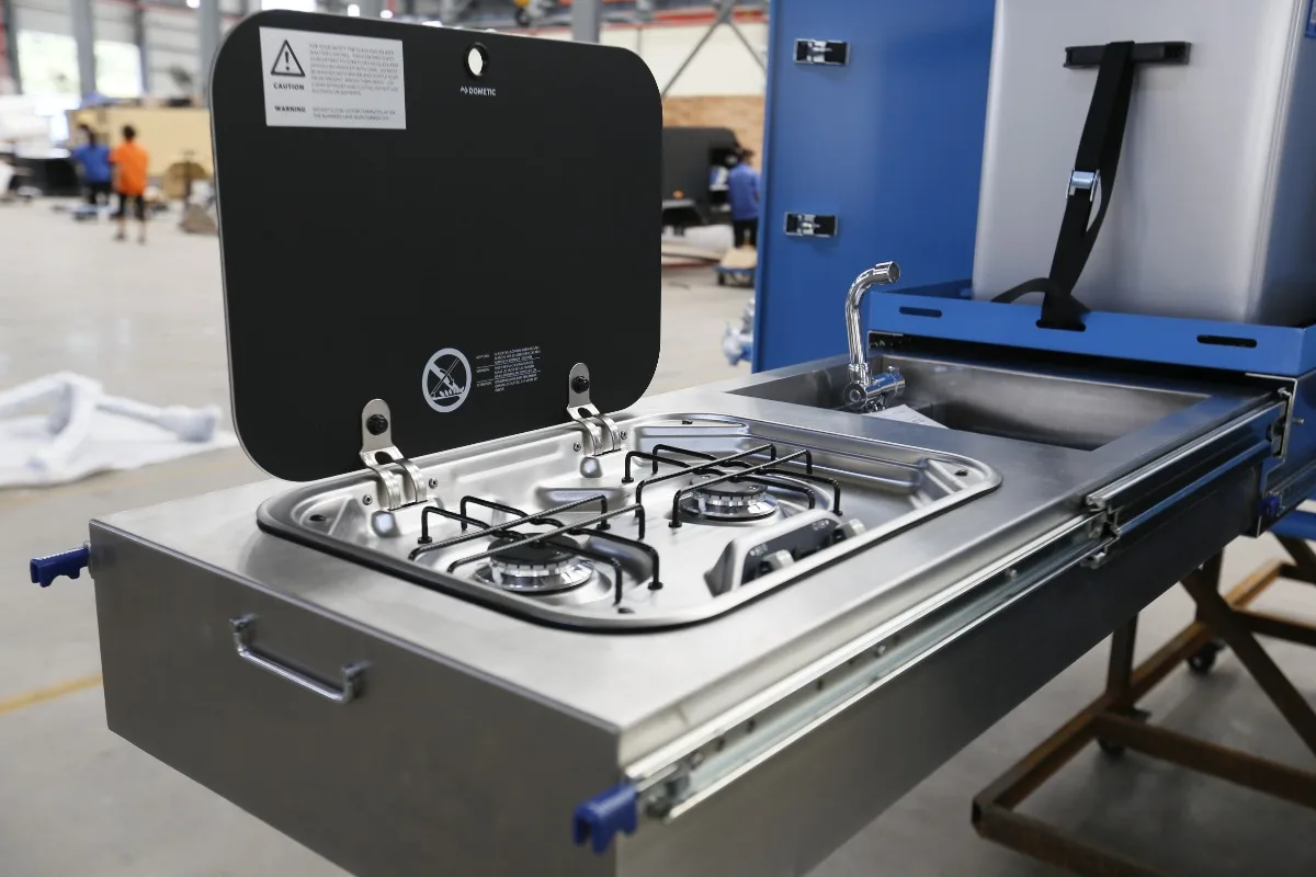 Mini Roulotte da Campeggio Personalizzata Più Venduta con Letto e Cucina, Leggera per Viaggi e Campeggio all'Aperto - immagine 6