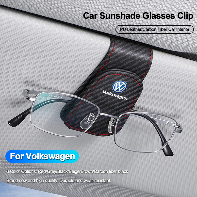 Car Interior Sun Visor Eyeglasses Holder Sunglasses Clip For Volkswagen VW Golf Passat Tiguan Polo Touareg Magotan ID.3 Scirocco