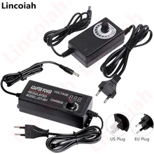 조정 가능한 AC-DC 전원 공급 장치, 3V 5V 6V 9V 12 V 15V 18V 24V 1A 2A 5A 범용 220V ~ 12 V 볼트 어댑터