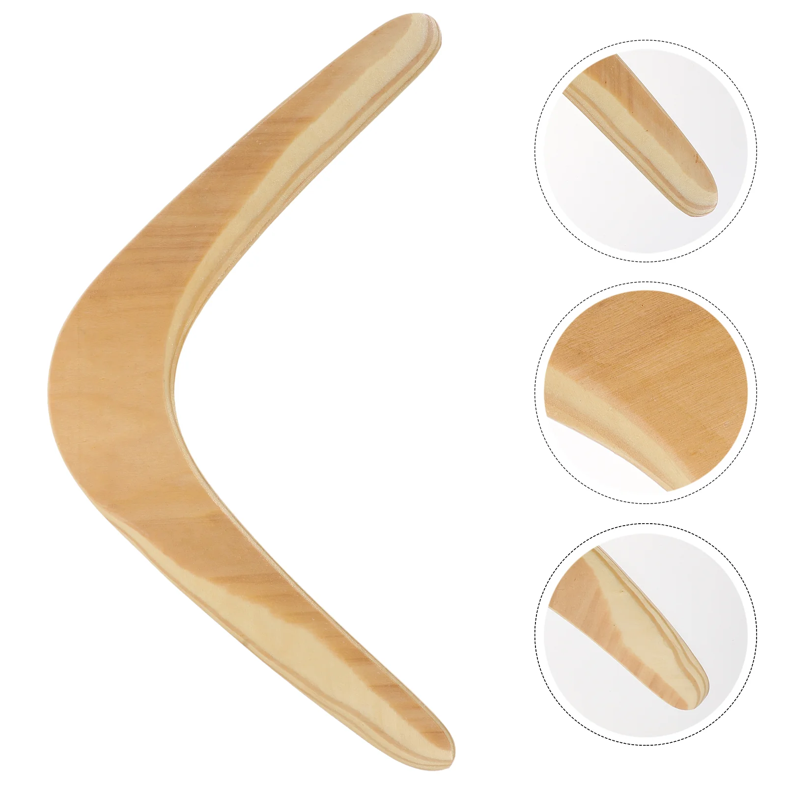 

Hand-Polished Boomerang Super Cool Outdoor Sports Wooden Outdoor Boomerang Plaything Wooden Boomerang For Kids Adults