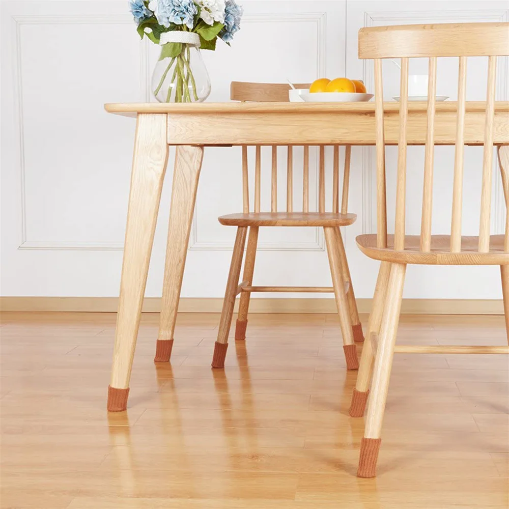 4pcs Table Leg Socks Chair Knitted Furniture Sock Floor Protectors