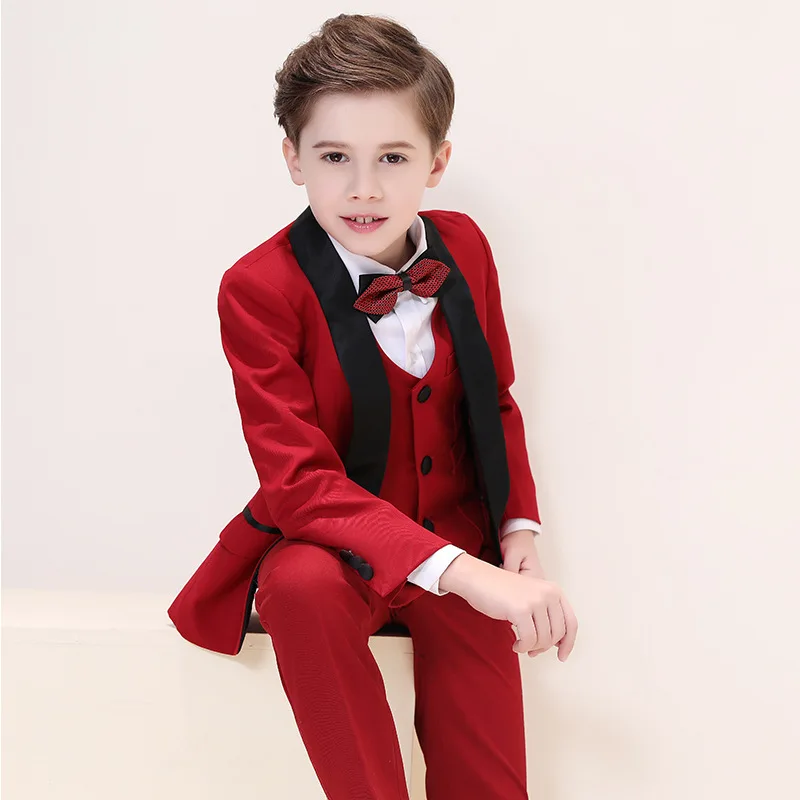

Big Kids Prom Dress White New Fashion Baby Boy Formal Suit Birthday Party Three Piece