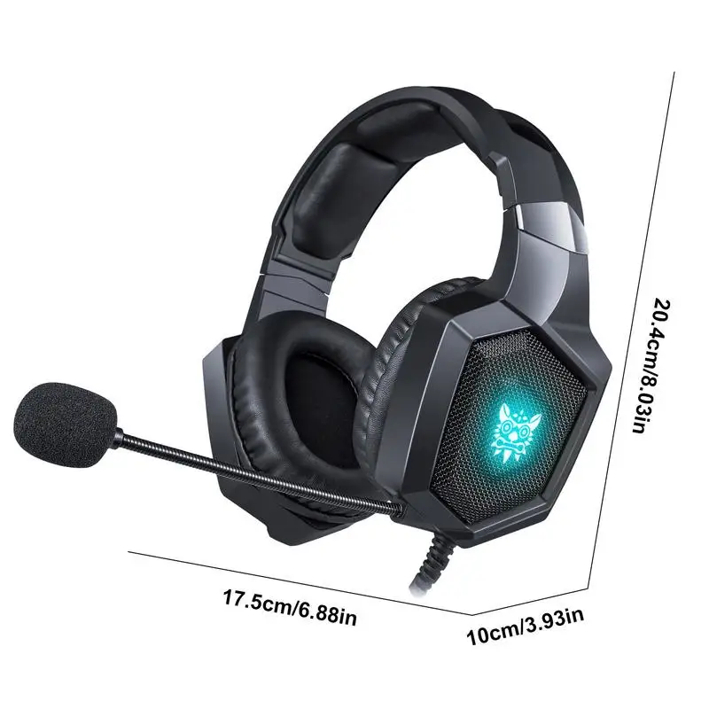 ONIKUMA K8 Gaming Headset RGB Noise Canceling Wired Headphones Gamer Headset For PC Game /XBox One/Laptop Computer Accessories