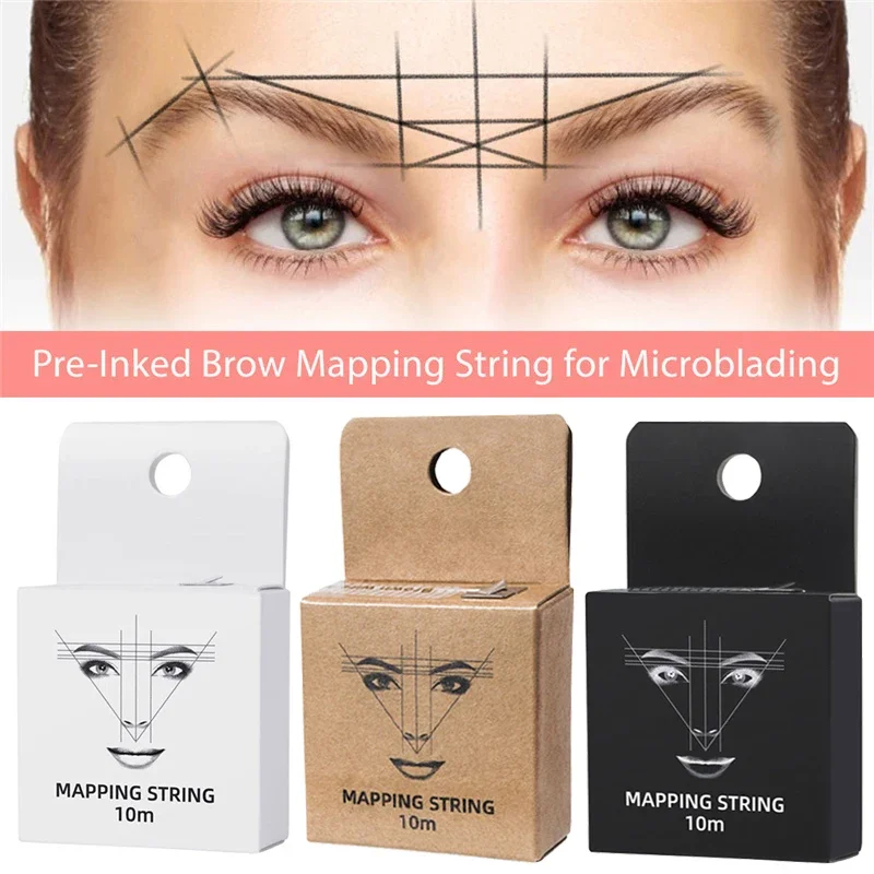 Mapping pre-ink string for Microblading eyebow Make Up Dyeing Liner Thread Semi Permanent Positioning Eyebrow Measuring Tool 10m