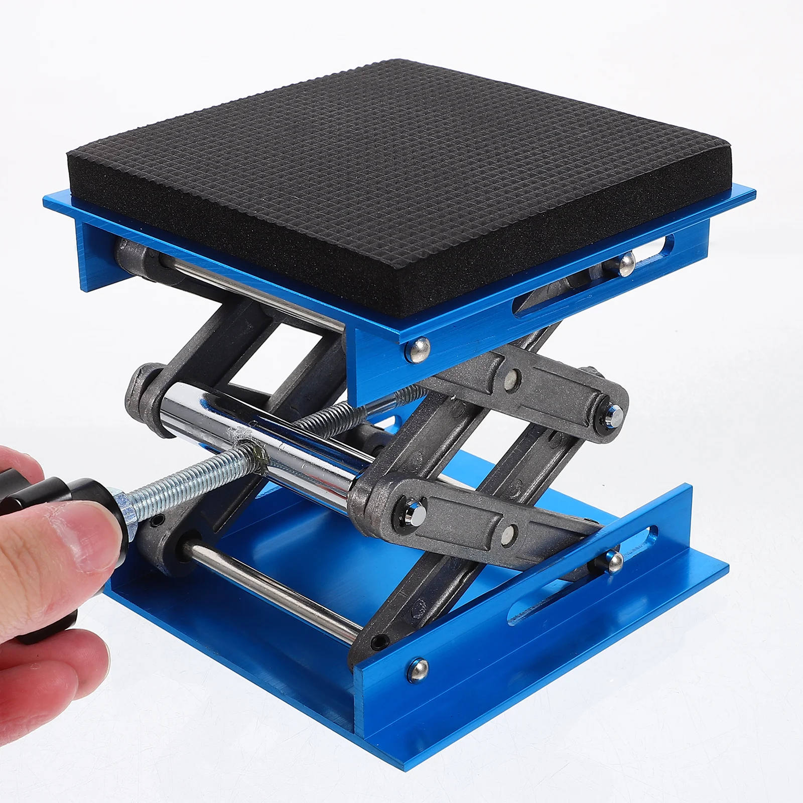 Aluminum Alloy Adjustable Platform Laboratory Jack Stand Scissor Lift Carpentry Tools Material Handling Lifting Crane