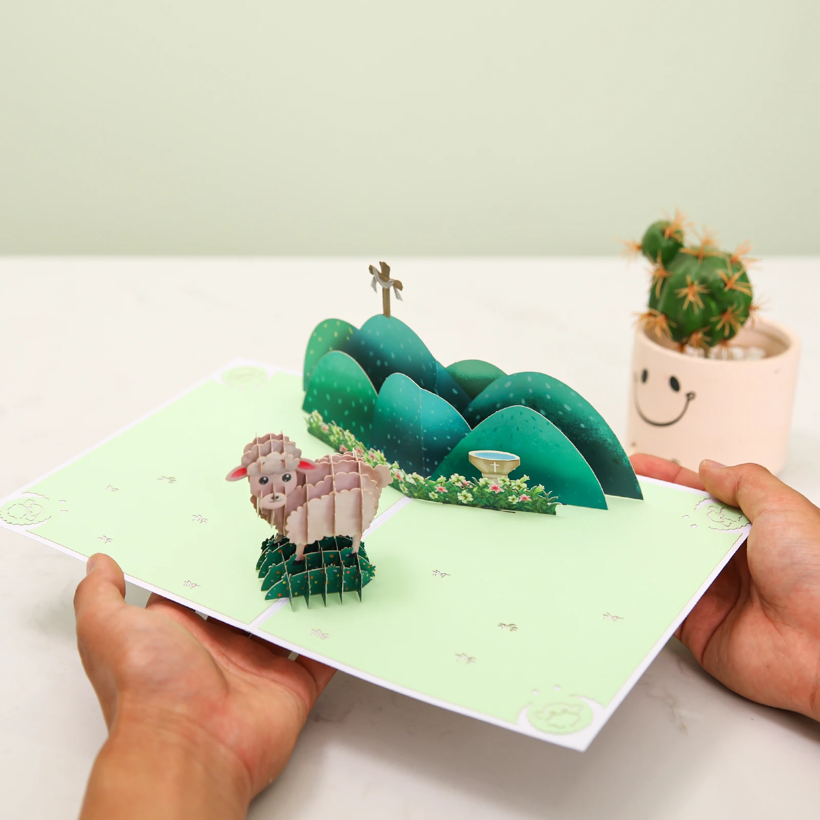 3D Baptism Pop Up Card Bhristening Greeting Cards Gift
