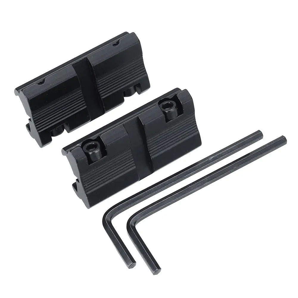 

2pcs/Set Tactical Dovetail Scope Mount 11mm to 20mm Rail Adapter Low Profile Converter Rifle Gun Hold Hunting Accessories