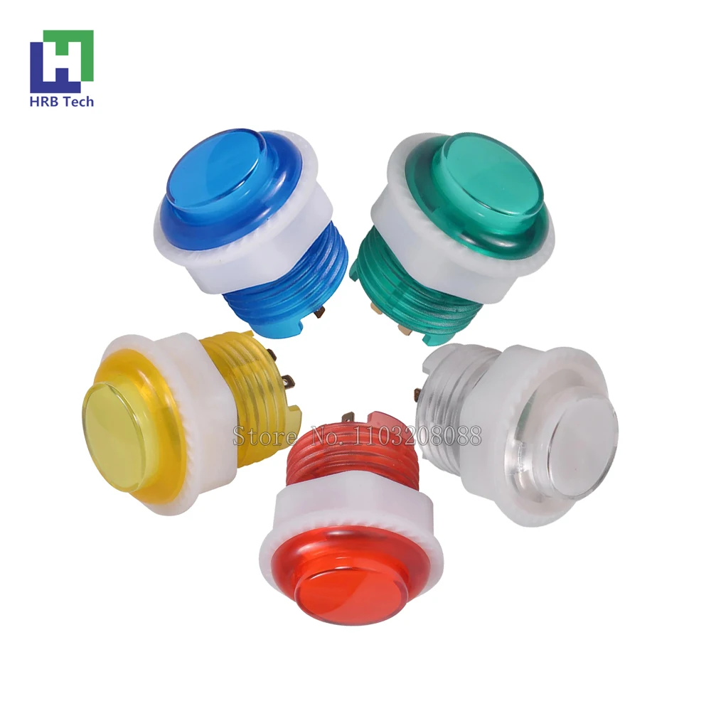5 Pz 24Mm 12V Originale Baolian Led Illuminato Pulsante Luce 4Pin Microinterruttore Video Arcade Joystick Macchina Da Gioco Cabinet Fai Da Te