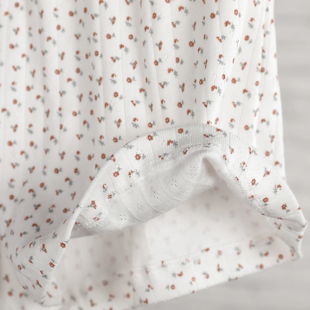Chic Floral Print Cotton Shorts Women Summer Casual Elastic