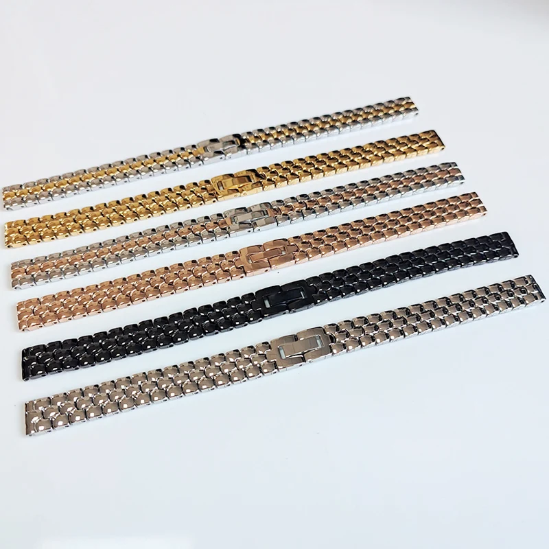 

Ladies Stainless Steel Watch Strap Ultra-thin Steel Bracelets 8mm 10mm 12mm 14mm 16mm women watch strap for Amani Watch