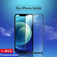 1-4PCS 9D Screen Protector für IPhone 11pro 11 Promax 12 13 Mini Gehärtetem Glas für Iphone 12pro 13pro XS Max X XR SE 6 7 8 PLUS