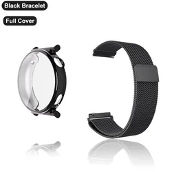 Banda de Reloj de Esmalte Metálico Premium con Estuche y Protector de Pantalla – Accesorios de Pulsera con Bucle Magnético