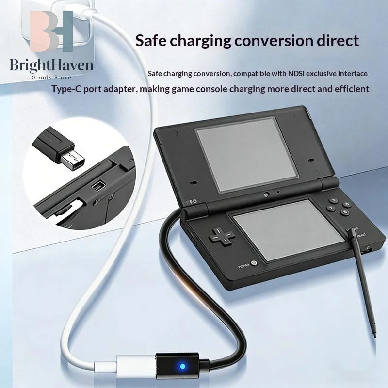 Cavo di ricarica di tipo C per console 3DS 3DSLL 3DSXL, cavo di alimentazione per controller di gioco, cavo USB C per console B.H.