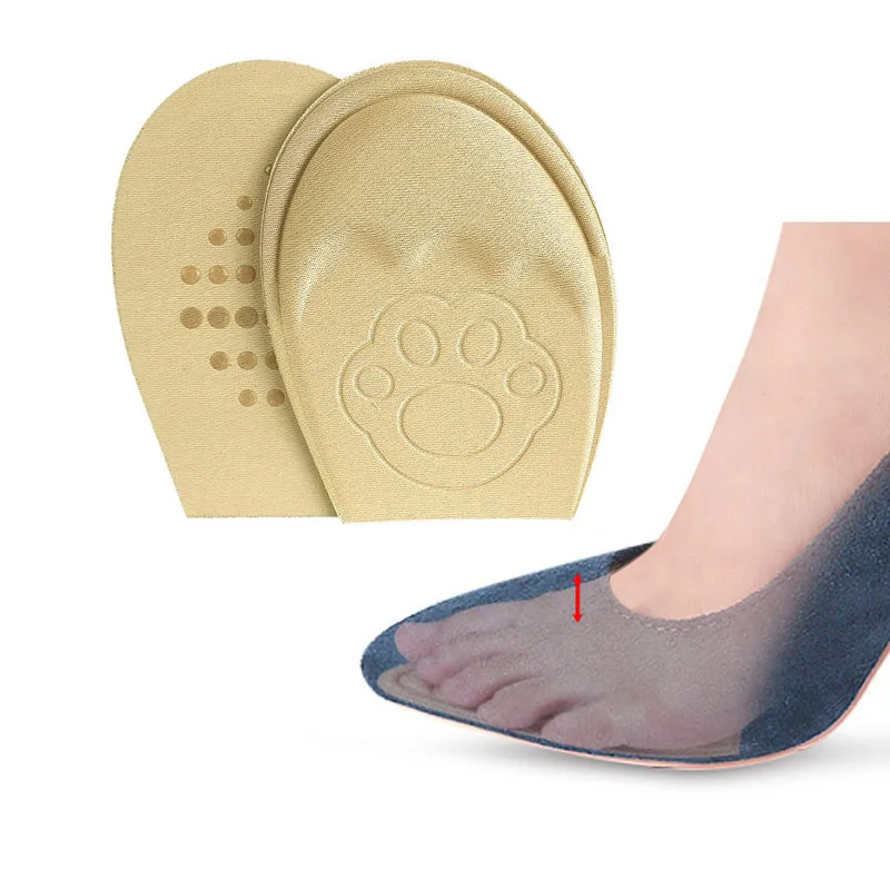 Forefoot Pads Heel Insoles for Shoes Soft Breathable Unisex Foot Pads Shock Absorption Shoe Pad Adjust Size Half Inserts