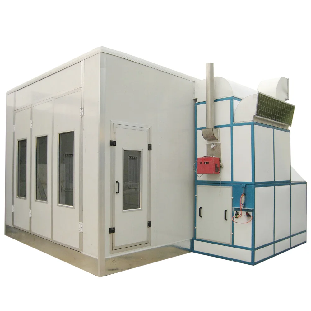 Car Paint Bake Room With Riello Diesel Burner Oil Heating System Spray Booth Rock Wool Board