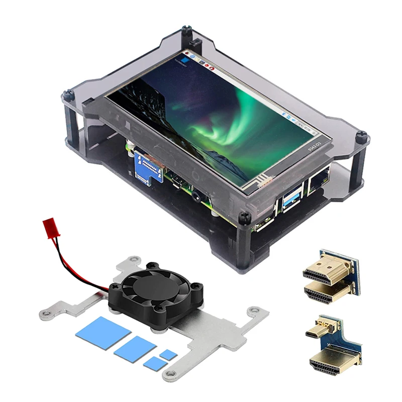 Raspberry Pi 4 сенсорный экран дюйма 800*480 HDMI-совместимый ЖК-дисплей IPS для 4B 3B + |