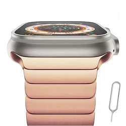 Stainless Steel Business Metal Watch Band Strap - Watch SE3 44mm (Rose Gold)