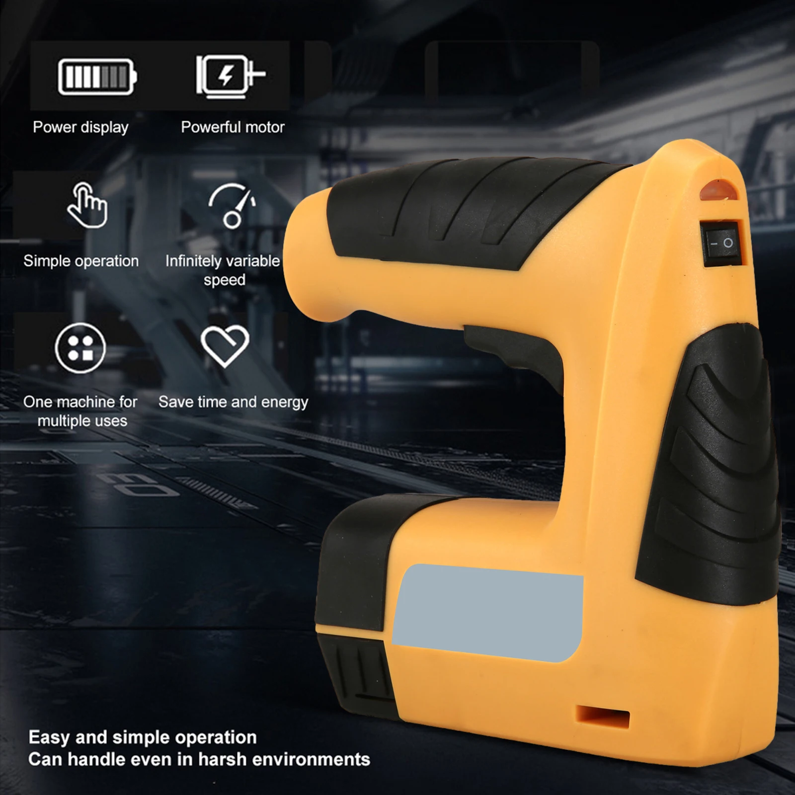 

Electric Air Stapler Nailer Nailing Gun Wireless USB Rechargeable Radio Nail Gun for Frame Staples Woodworking