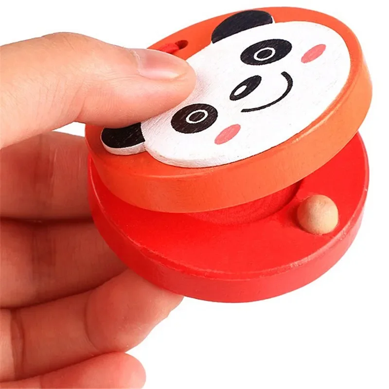 Kids Cartoon Wooden Rattle Drum Handle Clapping Castanets Board For Baby Musical Instrument Preschool Early Educational Toys early education toys,educational toys,music toys,musical instrument