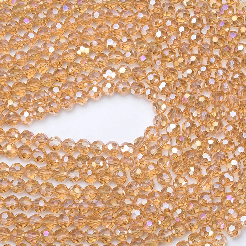 3 4 6 8 mm Österreich Runde Kristallperlen AB Farbe Facettierte Glasperlen Lose Spacer Perlen für Schmuckherstellung DIY Armband Halskette – Detail 5