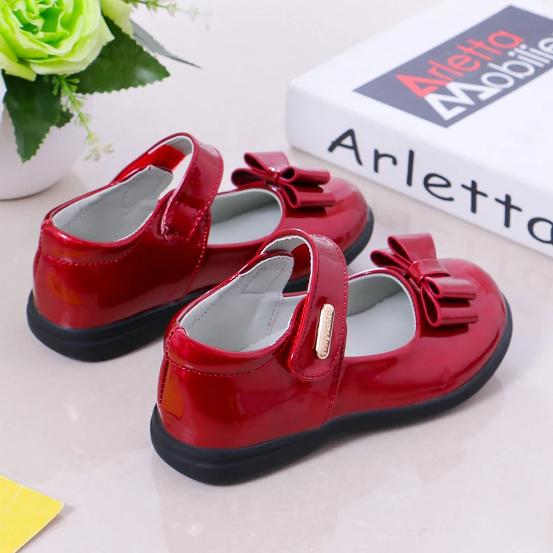 ULKNN 2022 New Children's Leather Shoes Wine red Girl's Flat With Party Shoes Princess Elementary School Performance Shoes Kid's Sandal for girl