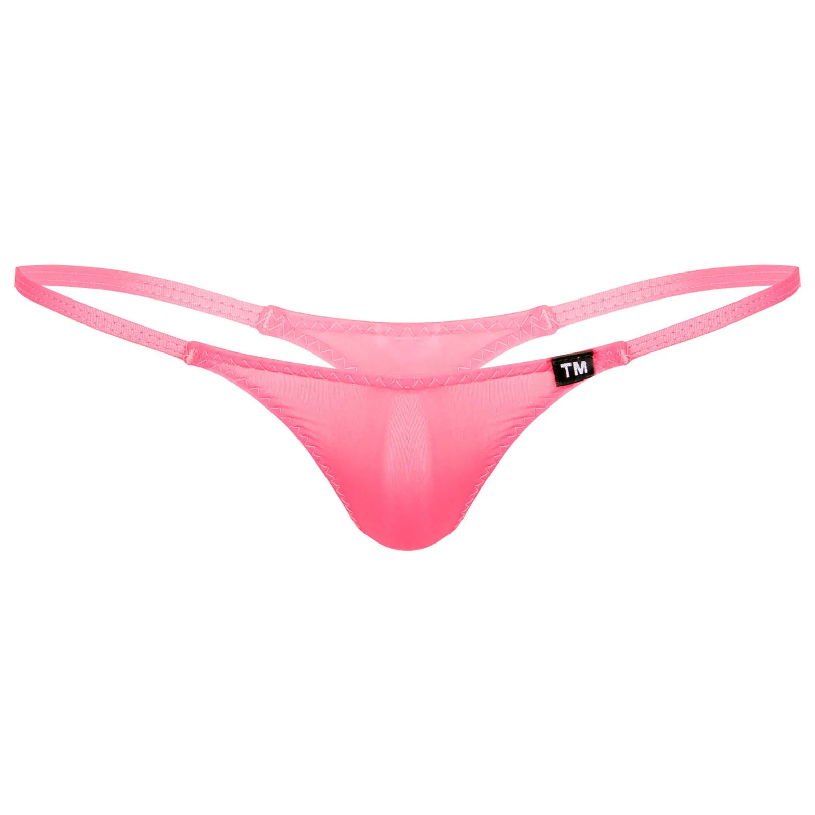 thumbnail image 1 of Tanga de talle bajo para hombre, ropa interior de Bikini, cintura elástica de Color sólido, Tanga de malla transparente, calzoncillos transparentes, 1 of 5