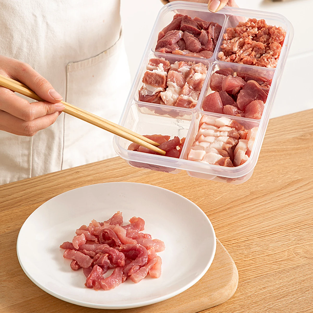 WORTHBUY 4/6 شبكات الثلاجة مختومة صندوق حفظ الطازج...