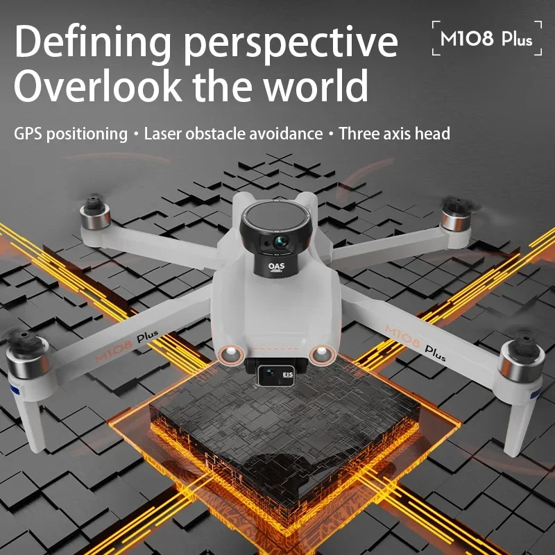 Nuovo M108 Plus GPS Brushless Drone Professionale Con Touch Screen 3-Axis Gimbal Evitamento Ostacoli 5G FPV RC Quadcopter Dron Giocattolo - immagine 4