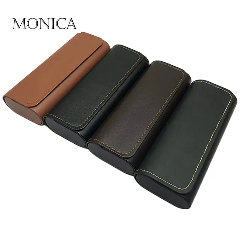 Butyeak Funda Gafas Cuero Hombre, Funda Gafas Cuero, Estuche Portátil para  Gafas de Viaje de Cuero pu, Sol Estuche para Anteojos para Viajes, Unisex 2