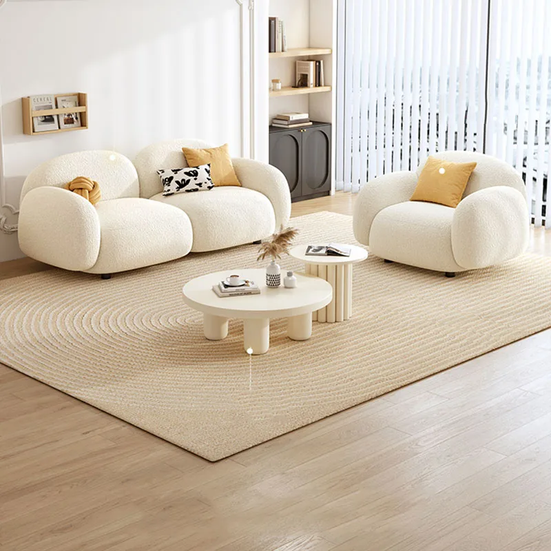 

Cream Round Living Room Sofas Multifunctional Comfortable Individual Designer Living Room Sofas Lounge Muebles Library Furniture