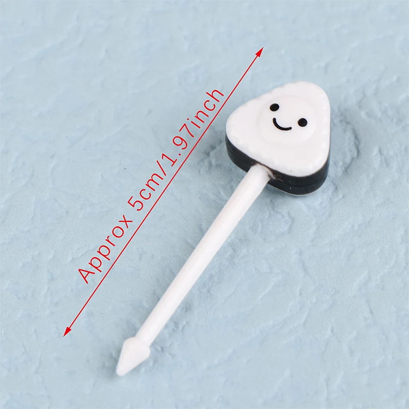 Description Picture 2 of item4/6/8Pcs Kids Fruit Picks Needle Stick Toothpicks Mini Creative Fruit Cake Dessert Food Forks Lunch Box Decor Bento Accessories