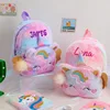 Unicorn Backpack Personalized Tie Dyed Plush Book Bag Cute Wings Girl Bag Children's Day Gift Birthday Gift 1