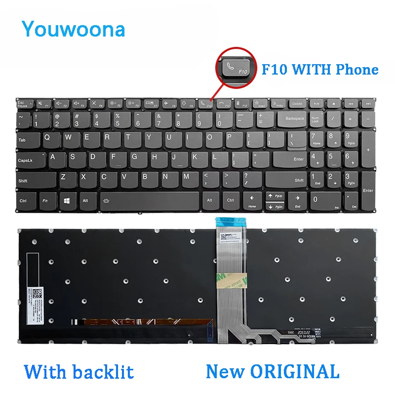 New ORIGINAL Laptop Keyboard For LENOVO Ideapad 5-15IIL05 5-15ARE05 5-15ITL05 5-15ALC05