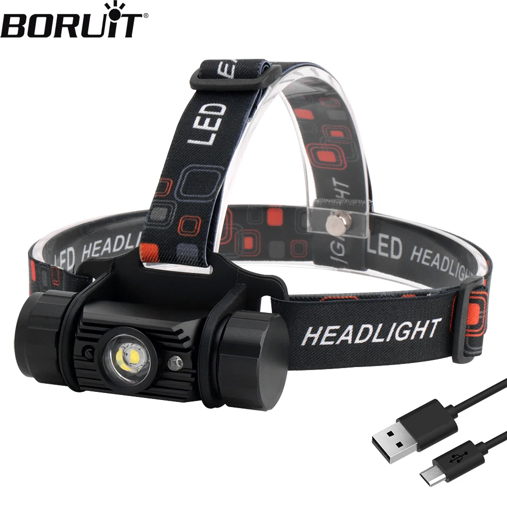 BORUiT 3000LM Motion Sensor Headlamp RJ-020 LED Induction Headlight 18650 Rechargeable Head Torch Camping Hunting Flashlight head flashlight cob headlamp