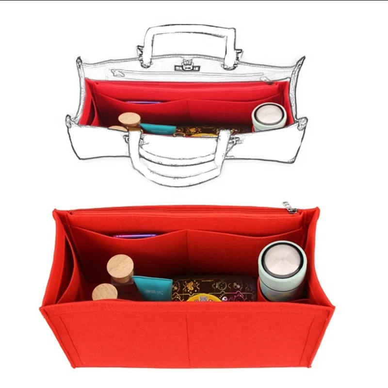 Fits ONTHEGO Tote 3MM Premium Felt Insert Bag Organizer Cosmetic Bag Handbag Shaper Organizer Travel Inner Purse
