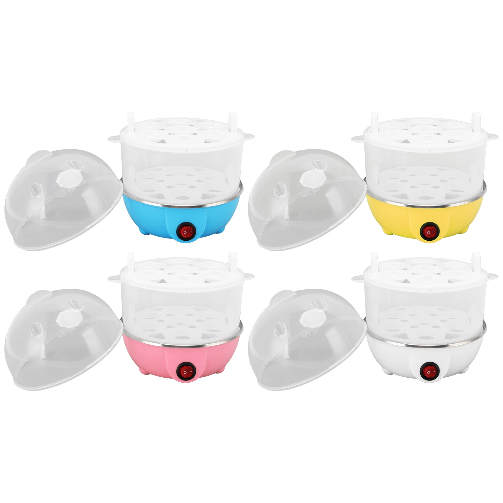 Electric Egg Boiler 14pcs Eggs Double Layer Automatic Mini Steamer Poacher Kitchen Cooking Tool Egg Steamer Breakfast Maker 2
