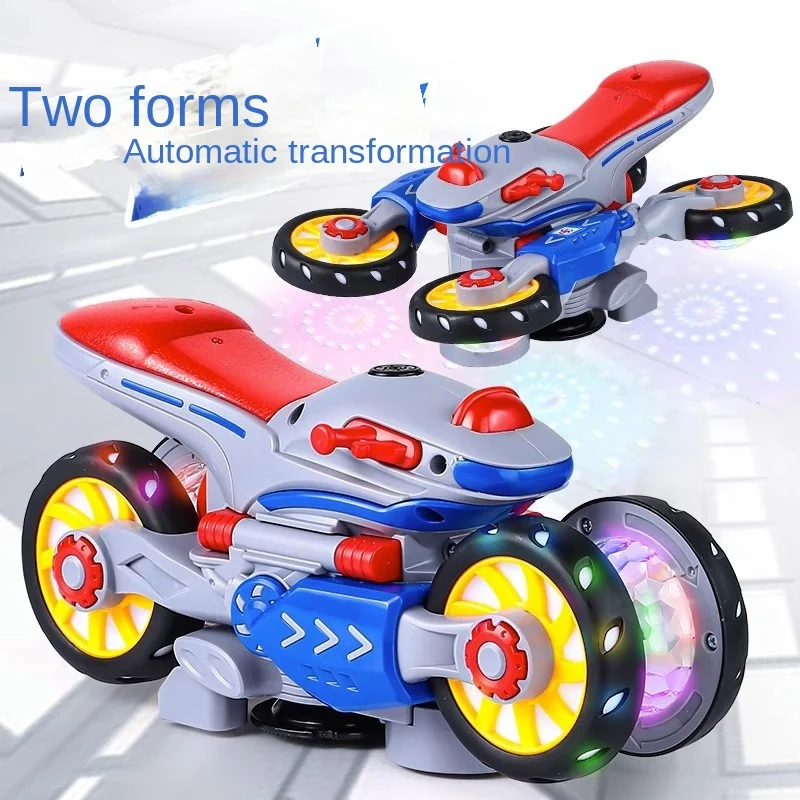 

Electric Lighting Music Universal Rotation Deformation Motorcycle Stunt Bike Boy Puzzle Children's Toy