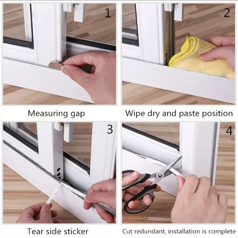Multi-Length Self-Adhesive Door & Window Soundproofing Insulation Strip
