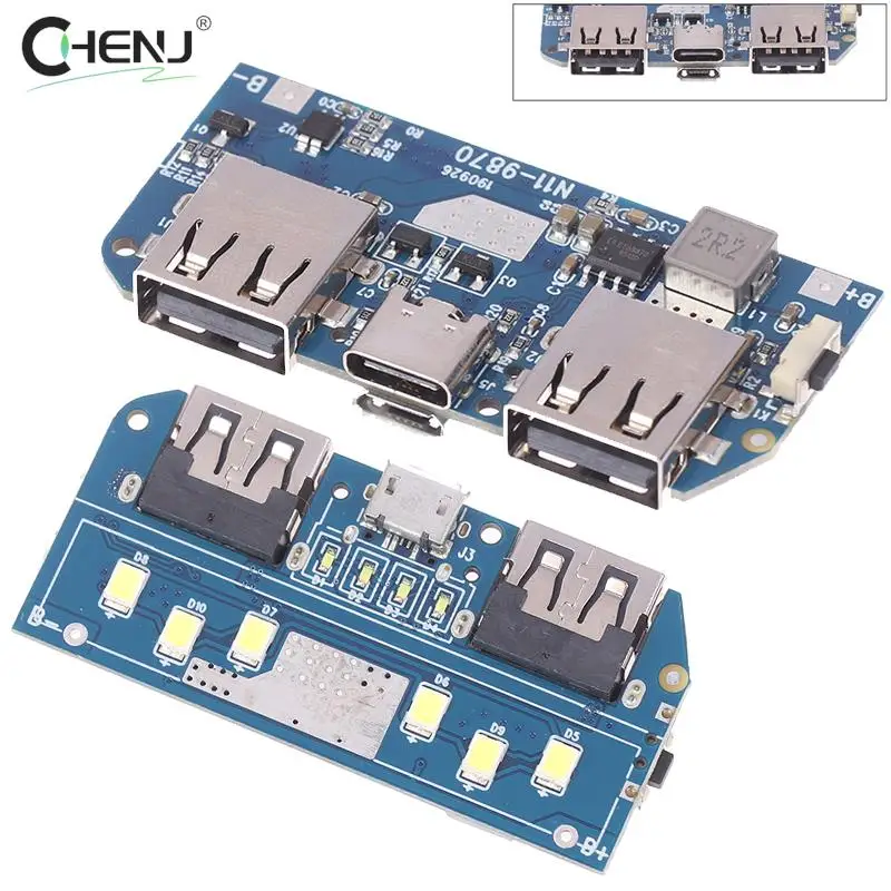 TypeC Dual USB 3.7V To 5V 2A Mobile Power Motherboard Phone Power Bank