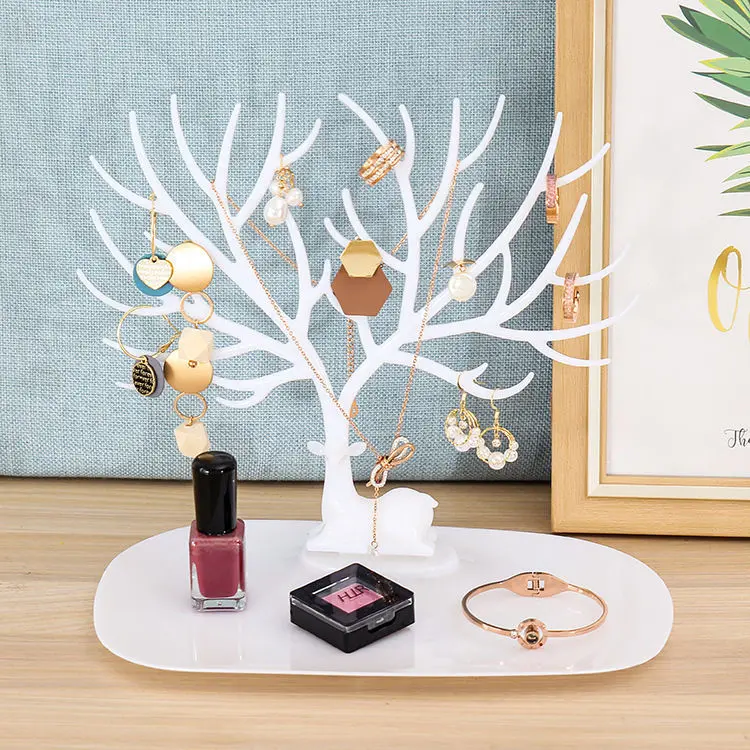 US Jewelry Deer Tree Stand Display Organizer Necklace Ring Earring
