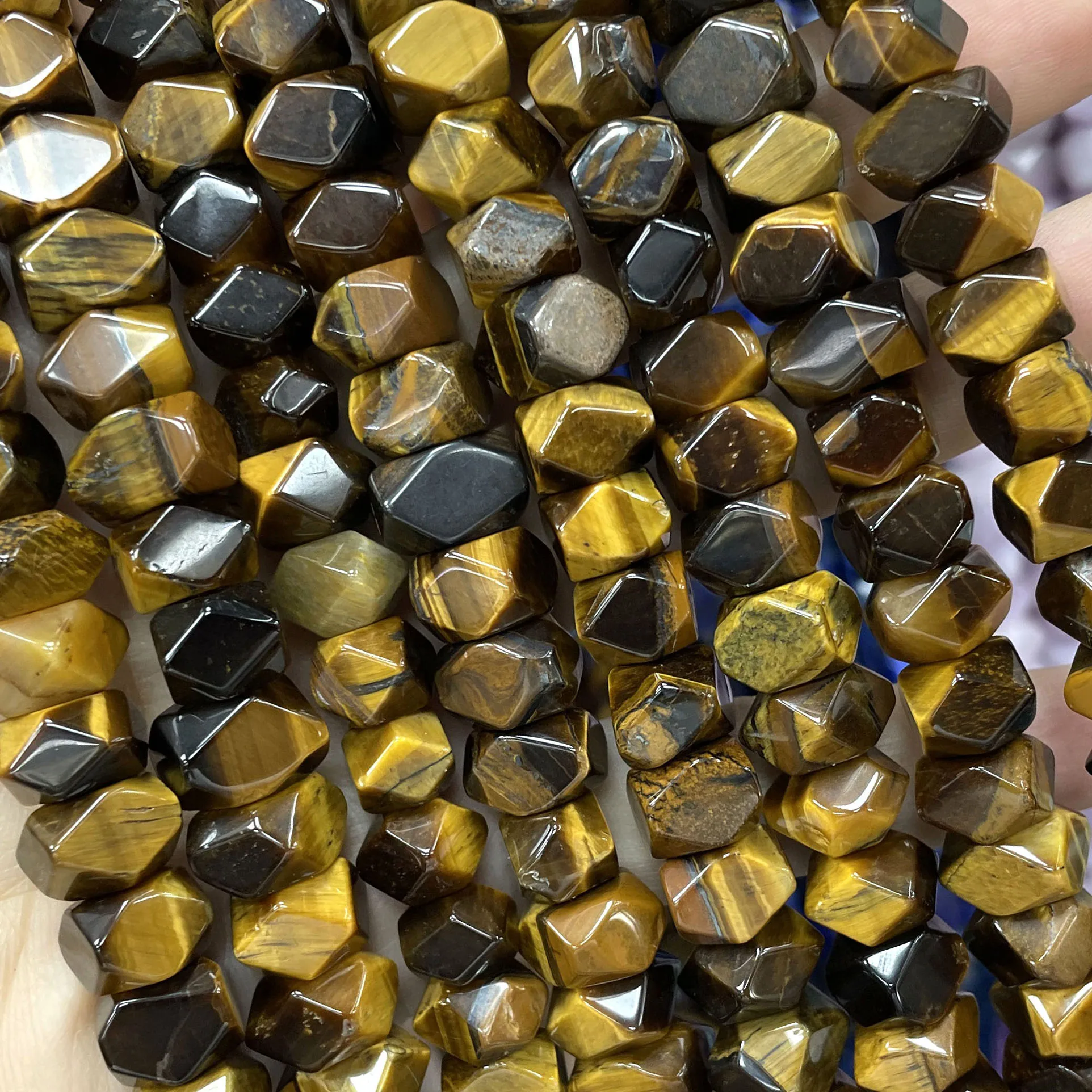 6X11MM Naturstein Unregelmäßige Bunte Kristallquarz-Abstandshalterperlen für Schmuckherstellung DIY Armband Halskette Zubehör – Detail 9