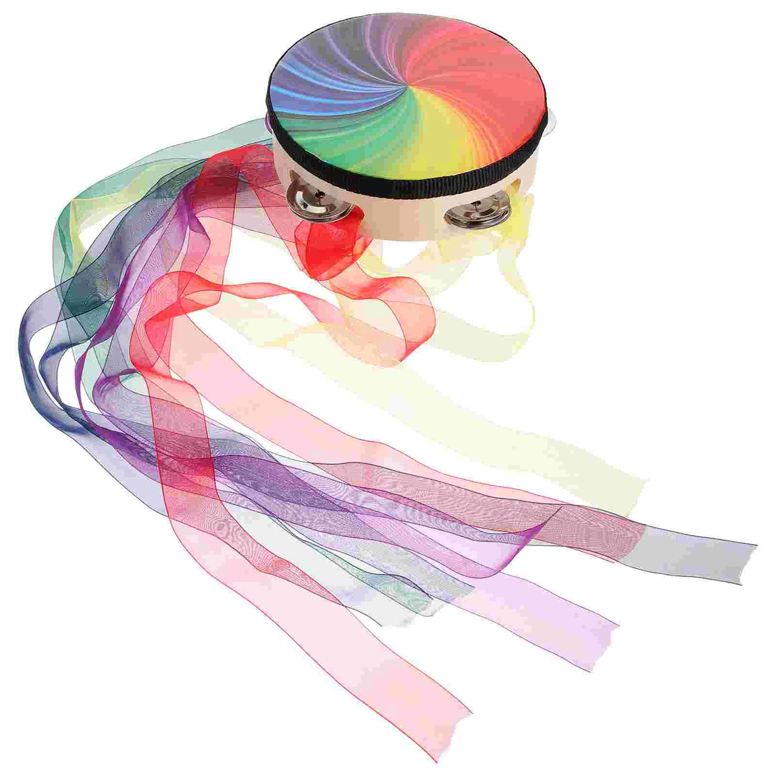 Tambourine Tambourines with Ribbons Percussion Aldult Drum Polyester Professional