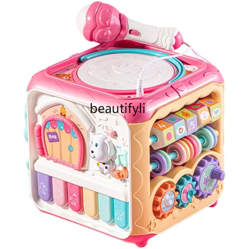 Pat drum baby toy hexahedron early education educational music children's gift