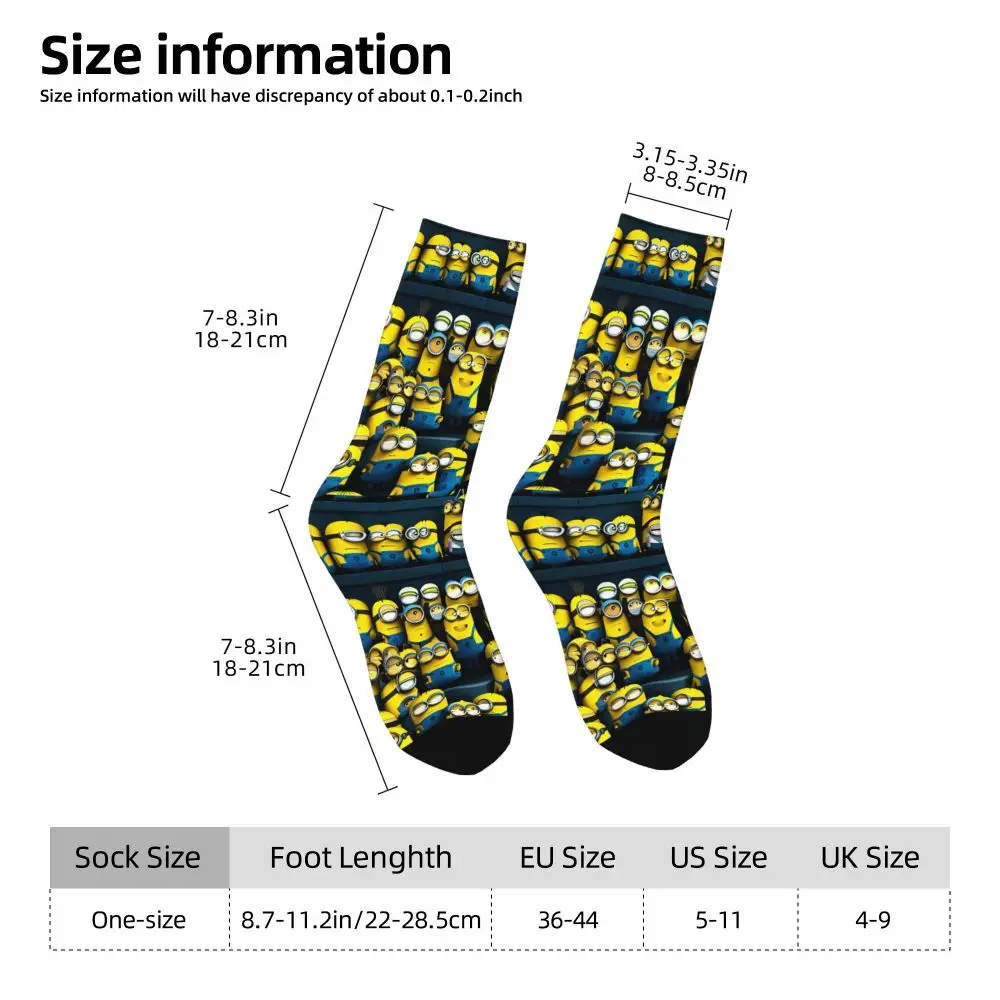 Custom Cool Print M- Minions Cartoon Socks for Women Men Stretchy Summer Autumn Winter M- Minions Bananas Crew Socks 135 S696b657009344d068d1485f2f353a1f3q